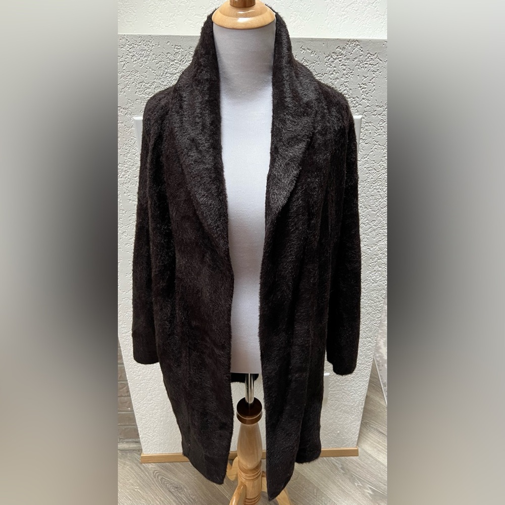 Liverpool NWT Open Front shawl collar Mink cardigan Size Medium - Picture 5 of 14